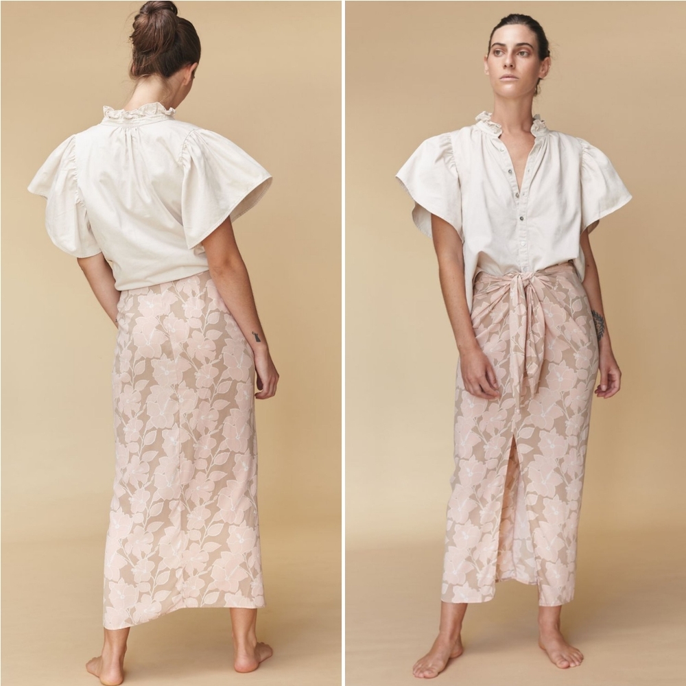 New acacia rumi skirt south pacific silk M stretch - Picture 3 of 16
